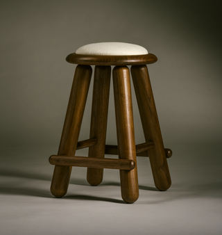 Checa Bar Stool   Black Walnut 
