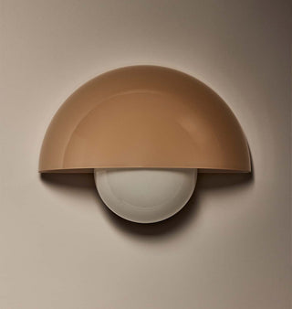 Pearl Sconce   Cased Peach   Brass (Light Off)
