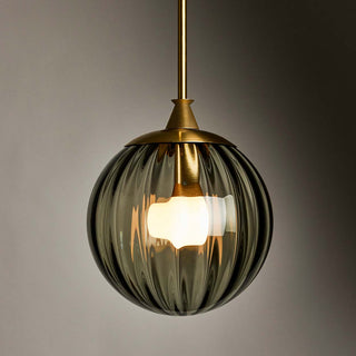 The Roll & Hill Pendant 02   Globe (Fume/Ripple   Brass)
