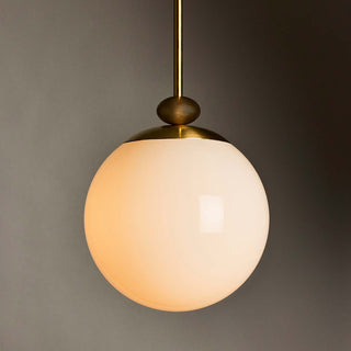 The Roll & Hill Pendant 03   Globe (Opal/Smooth  Brass)
