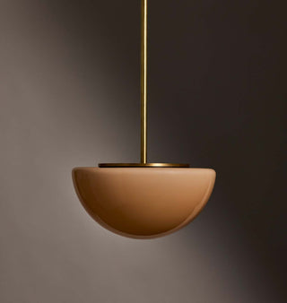 Pearl Pendant   Cased Peach   Brass (Light Off)

