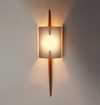 The Laddi Sconce  Cylinder Shade (White Oak)
