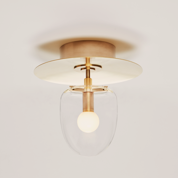 Bell Ceiling Mount - Brass Clear