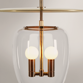 Bell Pendant 02   Brass Clear
