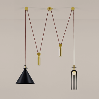 Shape Up Double Pendant (Blackened Steel   Currant)
