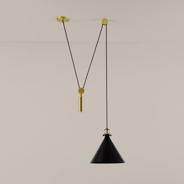 Shape Up Pendant - Cone (Blackened Steel - Black)